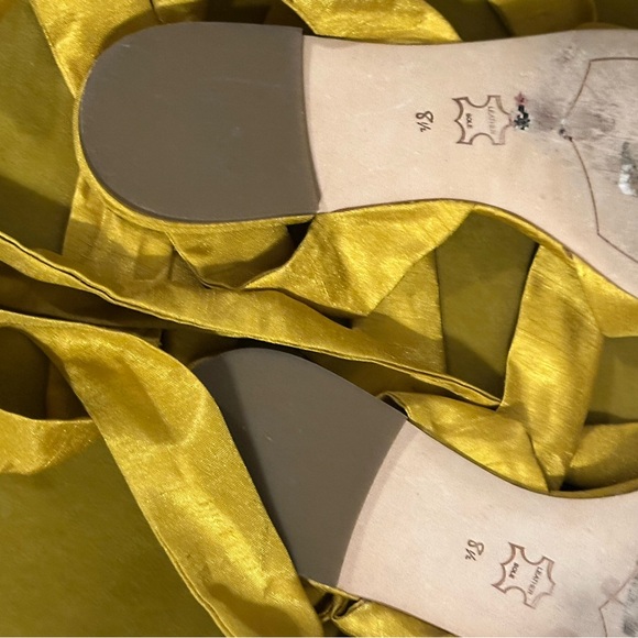 Sam Edelman Gold Lace Up Flats Size 81/2 - Picture 9 of 9